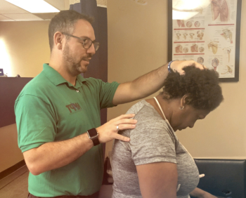 male therapist and a woman relaxing